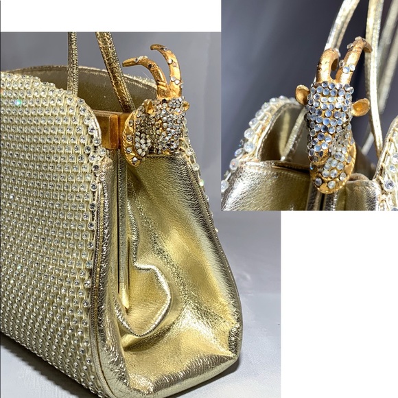 💎RARE💎Vintage Rhinestone Ram Bag - Picture 6 of 8